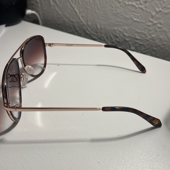 Quay Turquoise Shell Aviator Sunglasses - Picture 3 of 3